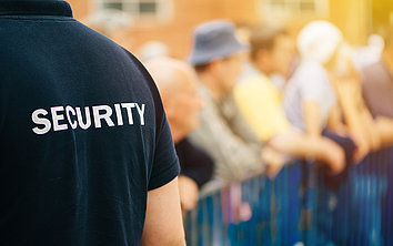 Security staff at a festival 