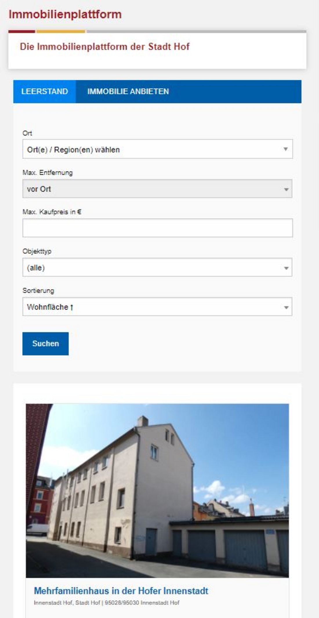 Immobilienplattform