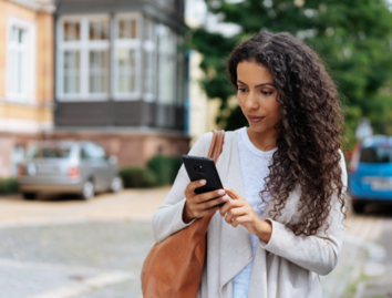 A woman is on the mobile phone.