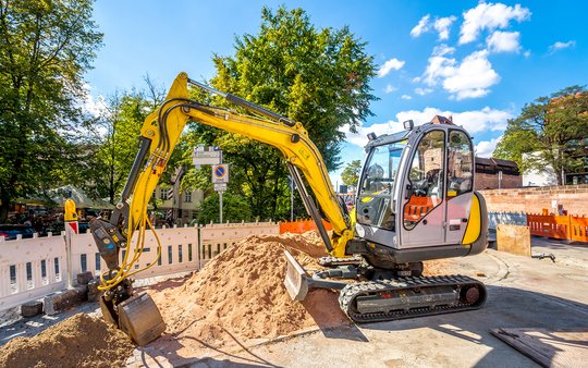Auf diesem Foto ist eine Baustelle zu sehen