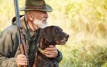Hunter with dog