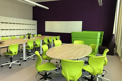 the newly renovated staff room