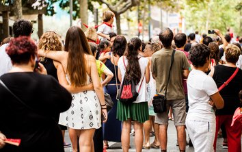 A crowd of people.