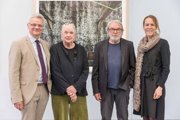 Kulturamtsleiter Peter Nürmberger, Ute Mahler, Werner Mahler & Oberbürgermeisterin Eva Döhla