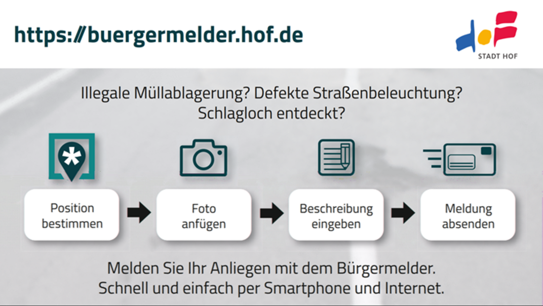 Auf diesem Foto ist eine Grafik des Bürgermelders zu sehen